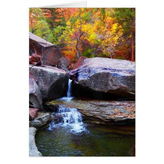 Cascade d'automne, le souterrain Zion NP, (Devant)
