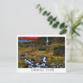 Cascade de Bjarnafoss, carte postale islandaise (Debout devant)