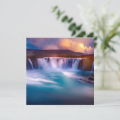 Cascade de Goðafoss Islande Carte Plate (Debout devant)