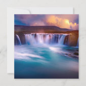 Cascade de Goðafoss Islande Carte Plate (Devant)