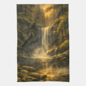Cascade de la forêt cachée – Torchons de cuisine (Vertical)