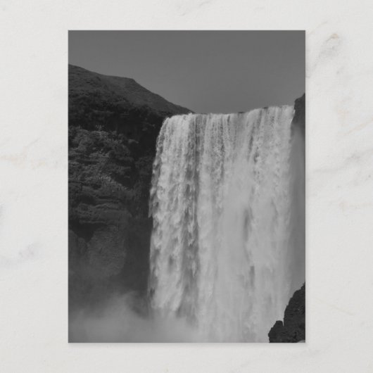 Cascade de Skogafoss Islande Carte Postale (Devant)