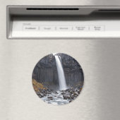 Cascade de Svartifoss en Islande aimant rond (In Situ (Lave-vaisselle))