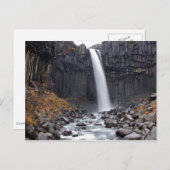 Cascade de Svartifoss en Islande carte postale (Devant / Derrière)