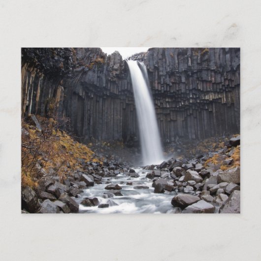Cascade de Svartifoss en Islande carte postale (Devant)