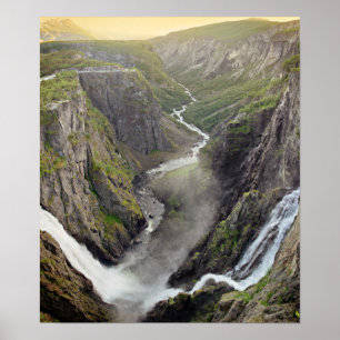 Cascade de Voringsfossen en affiche de la Norvège