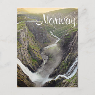 Cascade de Voringsfossen en Norvège carte postale 