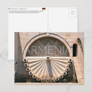 Cascade de Yerevan, carte postale de voyage en Arm