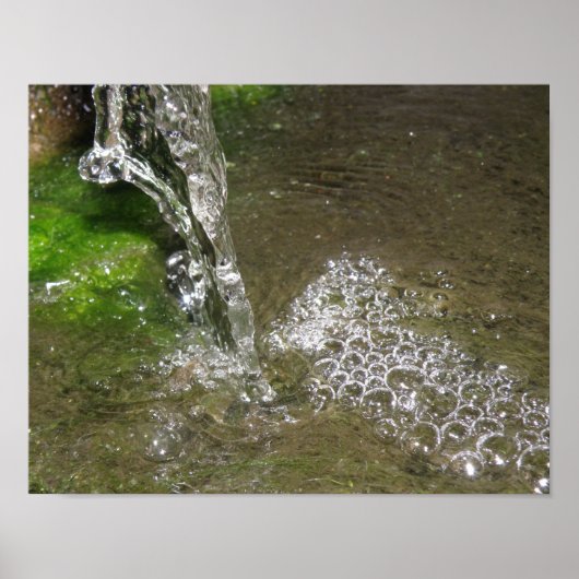 Cascade d'eau ruisselante Impression d'eau bouillo (Devant)
