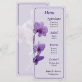Cascade d'Orchidées Violettes Menu (Devant / Derrière)