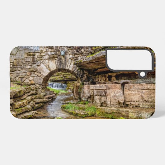Cascade d'Ozarks sous le pont Samsung Galaxy Coque (Verso Horizontal)