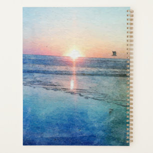 Cascade du coucher de soleil de la plage du Pacifi