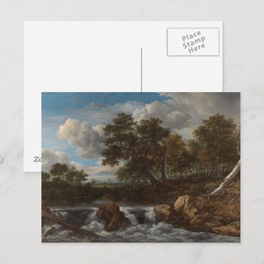 Cascade du paysage carte postale (Devant / Derrière)