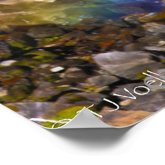 Cascade et arc-en-ciel Impression avec couplet écr (Coin)