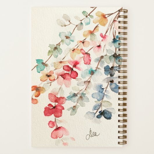 Cascade florale - Carnet spiral (Verso)