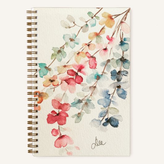 Cascade florale - Carnet spiral (Recto)