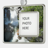 Cascade-Herfsten in het Nationaal Park Yosemite Verzilverd Kader Ornament (Links)