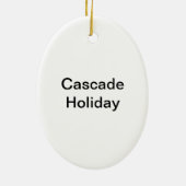 Cascade Holiday Keramisch Ornament (Achterkant)