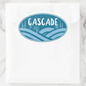 Cascade Idaho Outdoors Ovale Sticker (Tas)