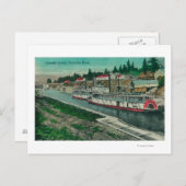 Cascade Locks op de Columbia Briefkaart (Voorkant / Achterkant)