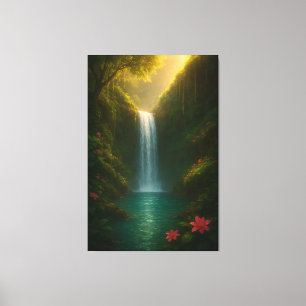Cascade majestueuse toile de la nature Imprimer