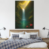 Cascade majestueuse toile de la nature Imprimer (Insitu(Chambre))