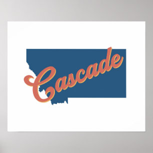 Cascade, Montana State Print