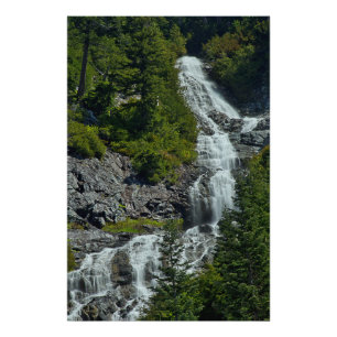 Cascade Mountain Waterfall Foto Afdruk