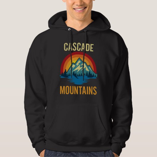 Cascade Mountains Sunset Hoodie (Voorkant)