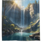 Cascade Oasis Douche rideau avec image personnalis (Devant)