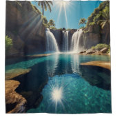 Cascade Oasis Douche rideau avec image personnalis (Devant)