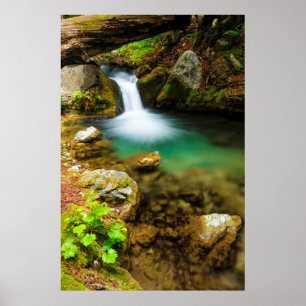 Cascade on Hare Creek, Californië Poster