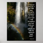 Cascade & Rainbow Isaiah 41:10 Poster (Devant)