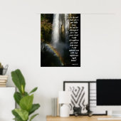 Cascade & Rainbow Isaiah 41:10 Poster (Bureau à domicile)