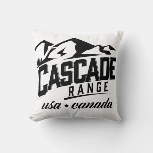 Cascade Range USA Canada logo. Kussen