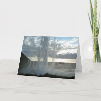 Cascade Seljalandsfoss en Islande carte de voeux
