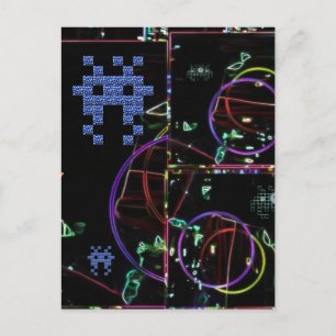 Cascade van elektronische spellen briefkaart