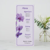 Cascade van Paarse Orchideeën Menu (Staand voorkant)