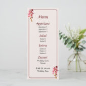 Cascade van Roze Orchideeën Menu (Staand voorkant)