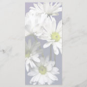 Cascade van White Daisies Wedding Menu (Achterkant)