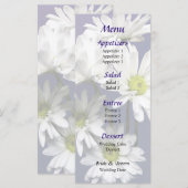 Cascade van White Daisies Wedding Menu (Voorkant / Achterkant)