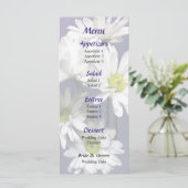 Cascade van White Daisies Wedding Menu (Staand voorkant)