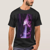 Cascade violet hommes noir T-shirt (Devant)