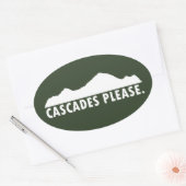 Cascades alsjeblieft ovale sticker (Envelop)