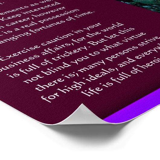 Cascades DESIDERATA Affiches 11 (Coin)