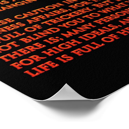 Cascades DESIDERATA Affiches orange 11 (Coin)