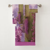 Cascades et cerisiers au bord d'un lac (En situation)