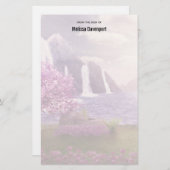 Cascades et cerisiers autour d'un lac Papeterie (Devant / Derrière)