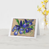 Cascades Iris Peinture Carte de voeux (Fleur jaune)