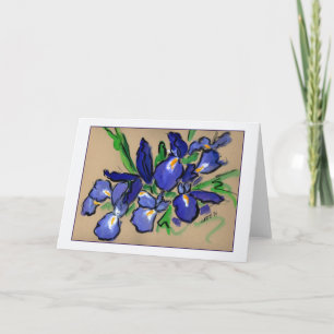 Cascades Iris Peinture Carte de voeux